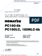 Komatsu Hydraulic Excavator Pc160 Pc180lc Pc180nlc 6k Shop Manual