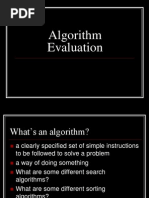 Algorithm Evaluation