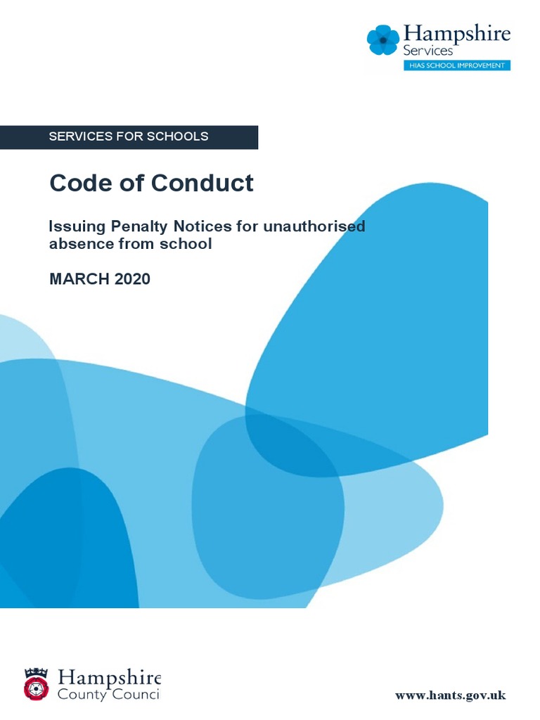 Penalty Notice Unauthorised Absence School March2020 PDF Social