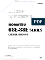 Komatsu Engine 2d68e N 3 Workshop Manuals