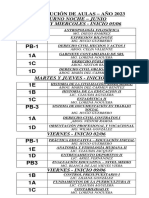 Distribucion de Aulas Junio 2023