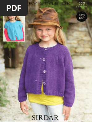 Children’s cardigan knitting pattern