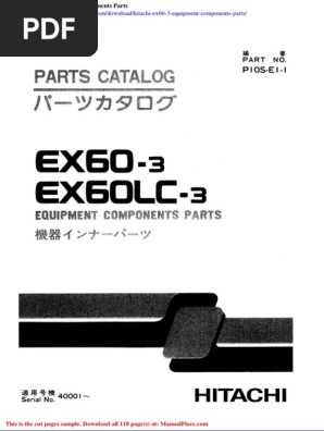 Hitachi EX60-3 Parts Guide | PDF