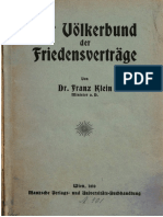 Der Völkerbund Der Friedensverträge (Franz Klein)