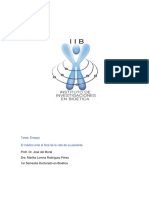 Tarea Ensayo Bioetica El Médico Ante El Final de La Vida de Su Paciente