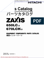 Hitachi Hydraulic Excavator Zaxis 650lc3 670lch 3 Equipment Parts Catalog
