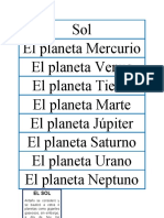 Planetas Del Sistema Solar