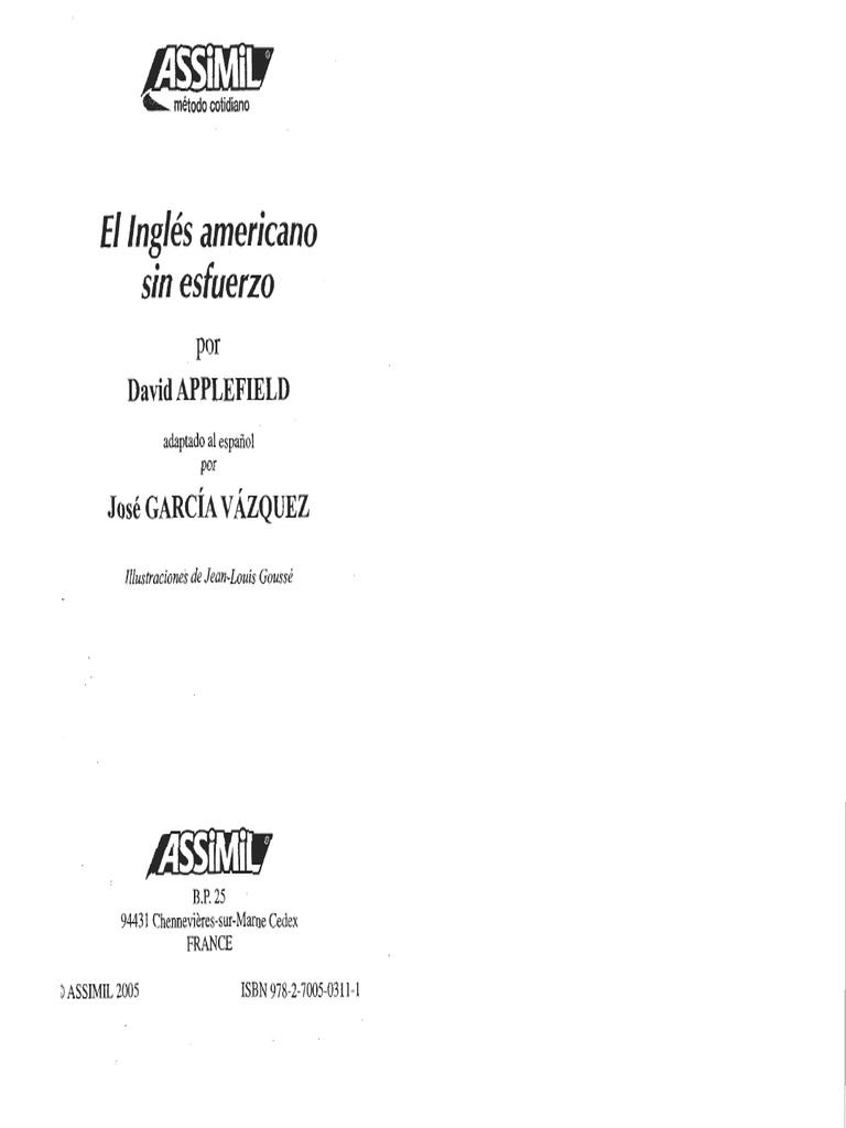 Assimil El Inglés Americano Sin Esfuerzo PDF Idioma en Inglés