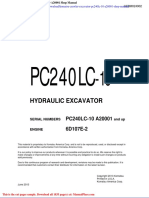 Komatsu Crawler Excavator Pc240lc 10 A20001 Shop Manual