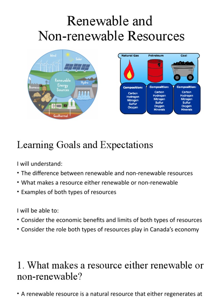 3.2 Renewable and Non-Renewable Resources | PDF | Renewable Energy ...