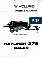 New Holland 278 Small Baler Parts Sec Wat