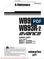 Komatsu Wb91 93r 2 Operation Maintenance Manual