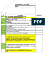 Check List Documentos Licitação