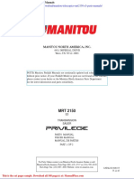 Manitou Telescopico Mrt2150 E3 Parts Manuals