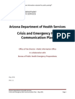 Arizona Department of Health Services Crisis and Emergency Risk Communication Plan