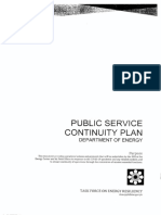 Public Service Continuity Plan of The Department of Energy