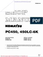 Komatsu Pc450 450lc 6k Shop Manual