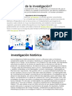 Importancia de La Investigación