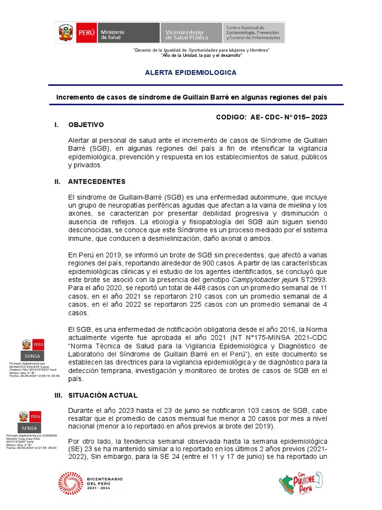 Casos de Síndrome de Guillain Barré se duplicaron en un mes