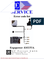 ZF Service Error Code List
