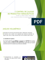 Ensayos de Control de Calidad de Productos Farmacéuticos