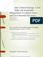 Intangible Cultural Heritage, Local Knowledge and Sustainable Development