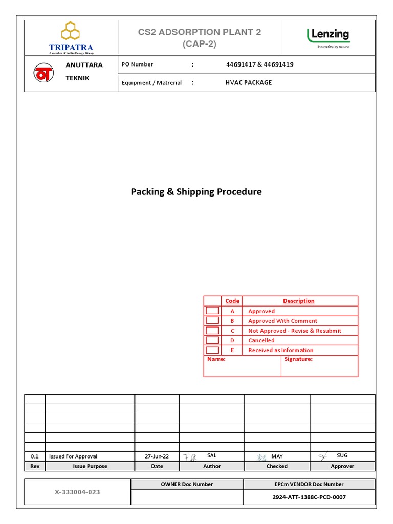 Packing & Shipping Procedure PDF