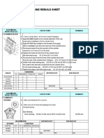 Engine Rebuild Sheet 3412