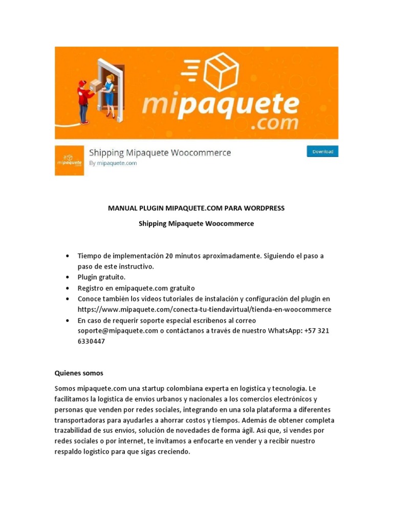 Woocommerce Instructivo Plugin | Descargar gratis PDF | Comercio