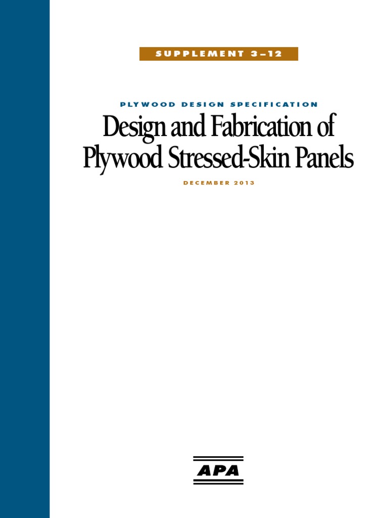 Design and Fabrication of Plywood StressedSkin Panels PDF Bending