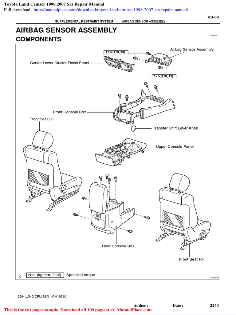 1997 LAND CRUISER REPAIR MANUAL visual data 7