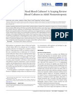 Does This Patient Need Blood Cultures? A Scoping Review of Indications For Blood Cultures in Adult Nonneutropenic Inpatients