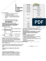 Recuerda:: Relación de Materiales Escolares 2020 3ero 4to y 5to de Secundaria