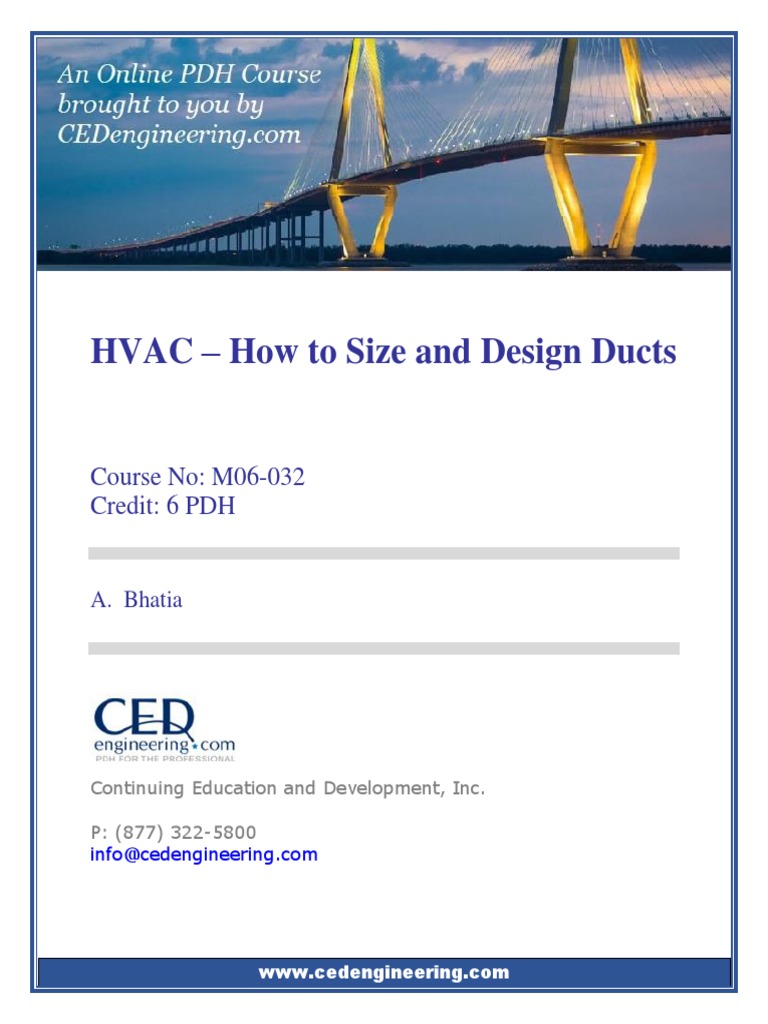 M06032 HVAC How To Size and Design Ducts US Download Free PDF