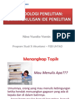 Metode Dan Teknik Penulisan Ide Penelitian