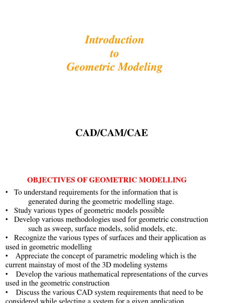 Introduction to solid modeling 1 pdf computer aided design 3 d