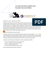 Welding Procedure Specification (WPS) Dan Procedure Qualification Record (PQR)
