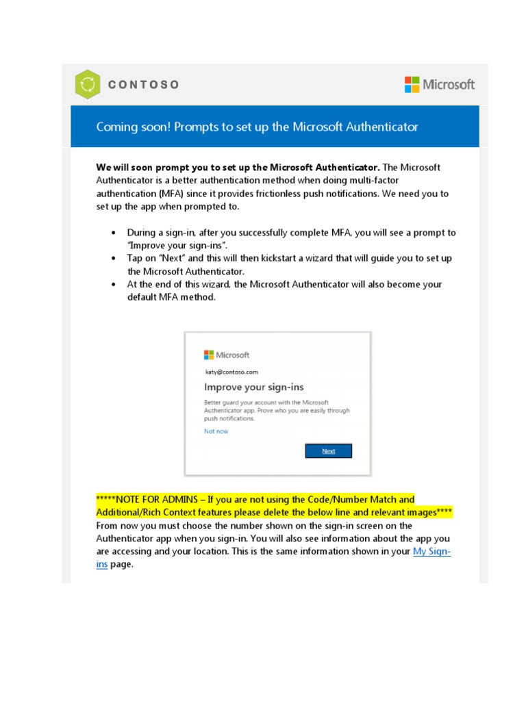 Set Up Microsoft Authenticator for MFA | PDF
