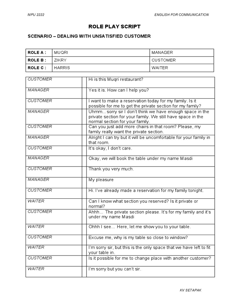 Play Script Template