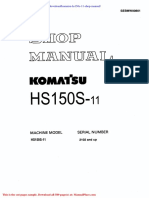 Komatsu Hs150s 11 Shop Manual
