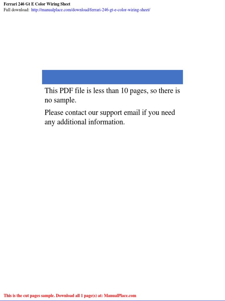 Ferrari 246 GT e Color Wiring Sheet | PDF | Technology & Engineering