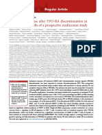 Prolonged Response After TPO-RA Discontinuation in Primary ITP - Results of A Prospective Multicenter Study