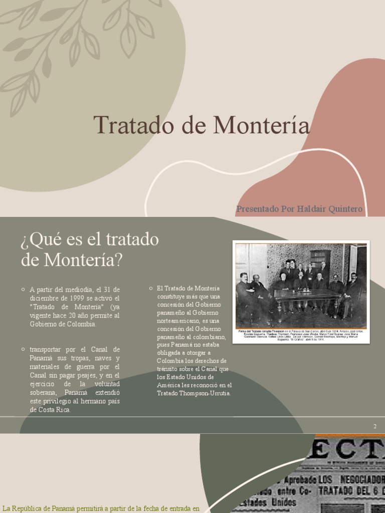 Tratado de Montería PDF canal de Panama Colombia