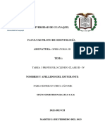 Tarea 3 Protocolo Clinico Clase Iii - Iv