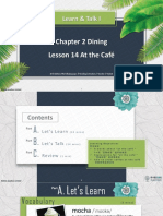 Learn & Talk I: Chapter 2 Dining Lesson 14 at The Café