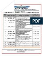 Fortnightly Test - Schedule & Syllabus - Class 12