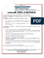 Test-2 - Pattern & Marking Scheme