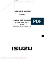 Isuzu TF Series Gasoline Engine Workshop Manual