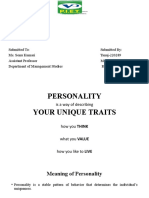 On Personality and Personality Attributes