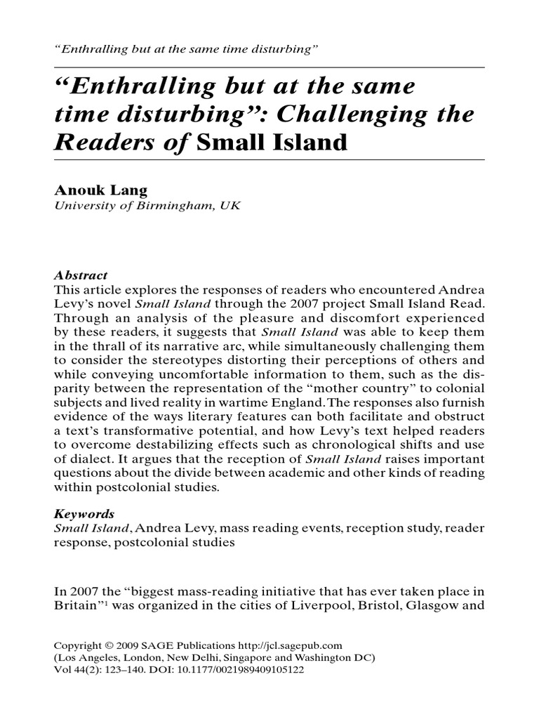 Challenging The Readers of Small Island | PDF | Racism | Discrimination ...